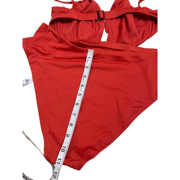 Cuup Bikini Set in Lava The Plunge Womans 11/34E-36D and 5/XL NWOT - Picture 12 of 15